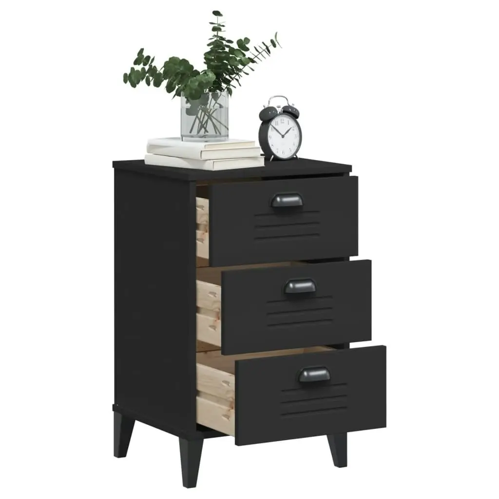 Bedside Cabinet VIKEN Black Engineered Wood 374912