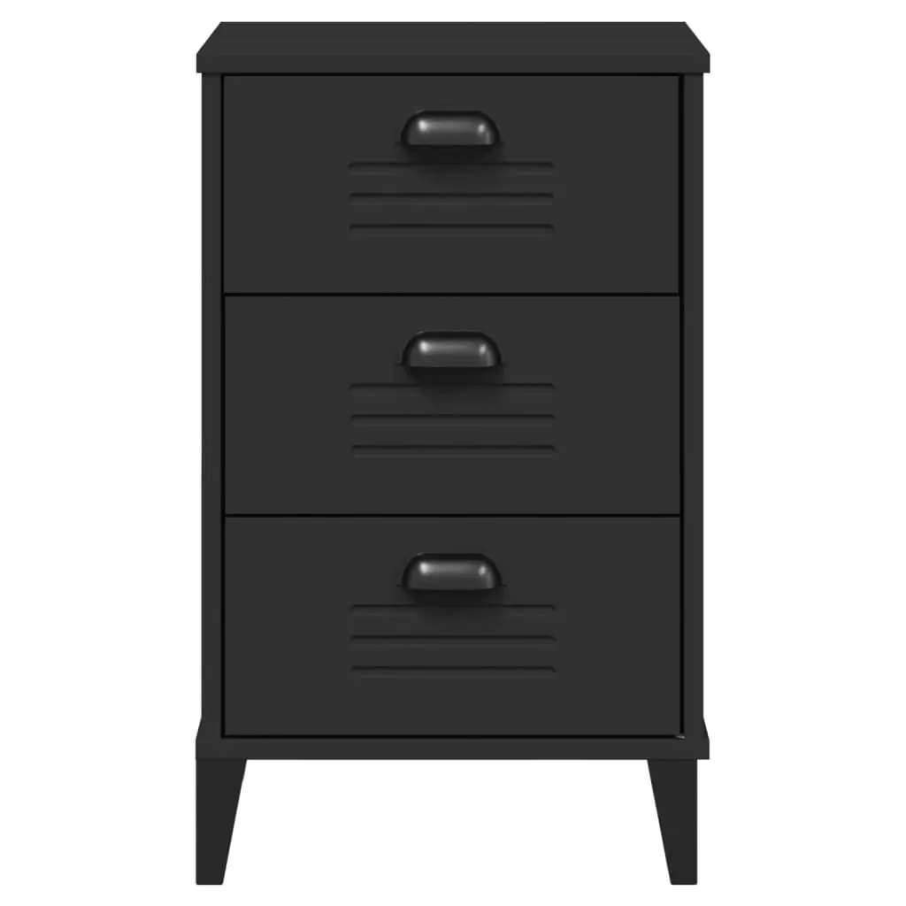 Bedside Cabinet VIKEN Black Engineered Wood 374912