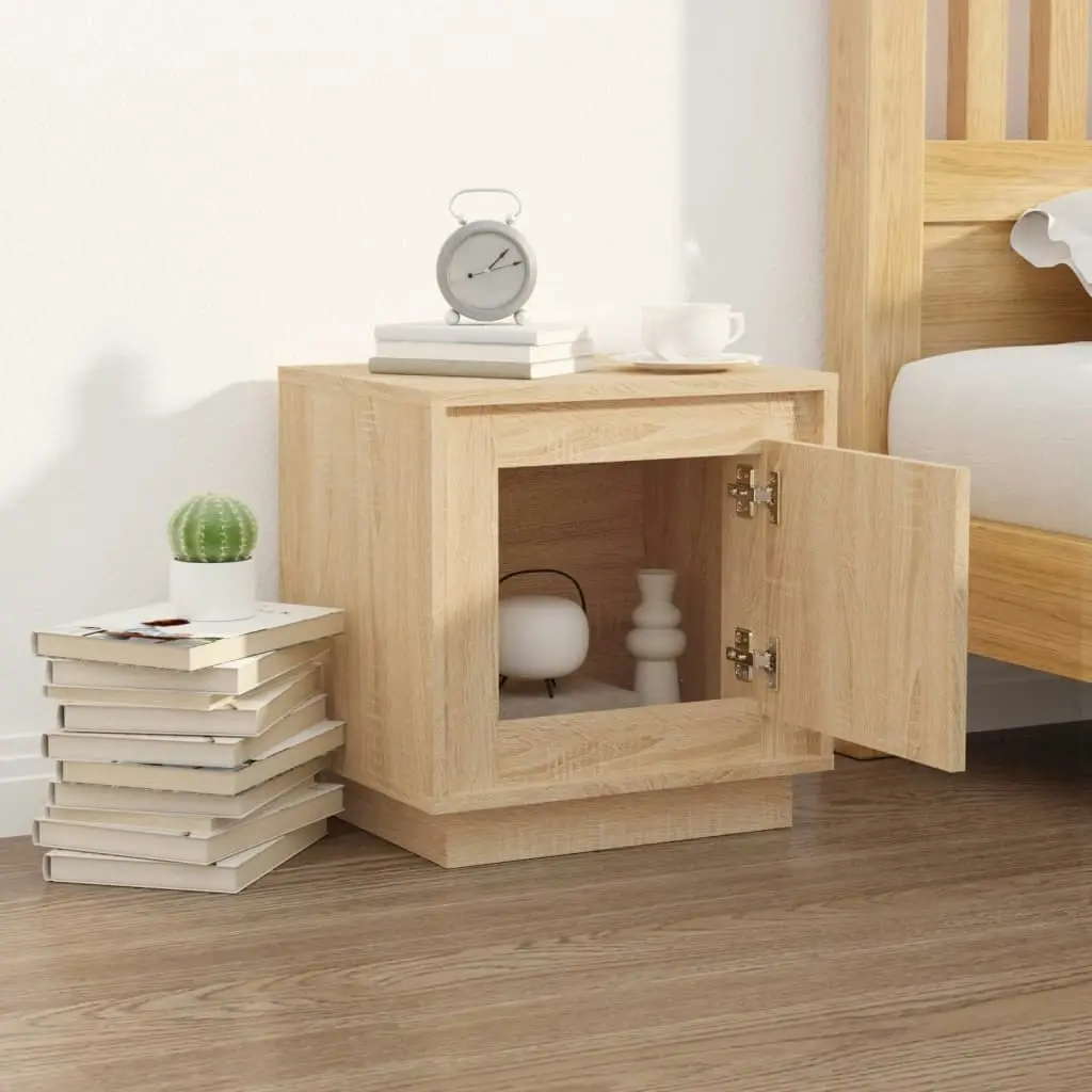 Bedside Cabinet Sonoma Oak 44x35x45 cm Engineered Wood 819842