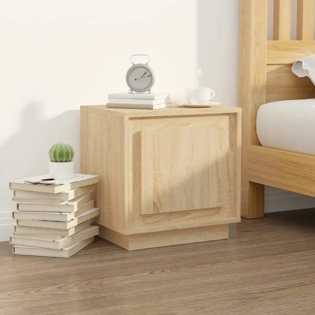 Bedside Cabinet Sonoma Oak 44x35x45 cm Engineered Wood 819842