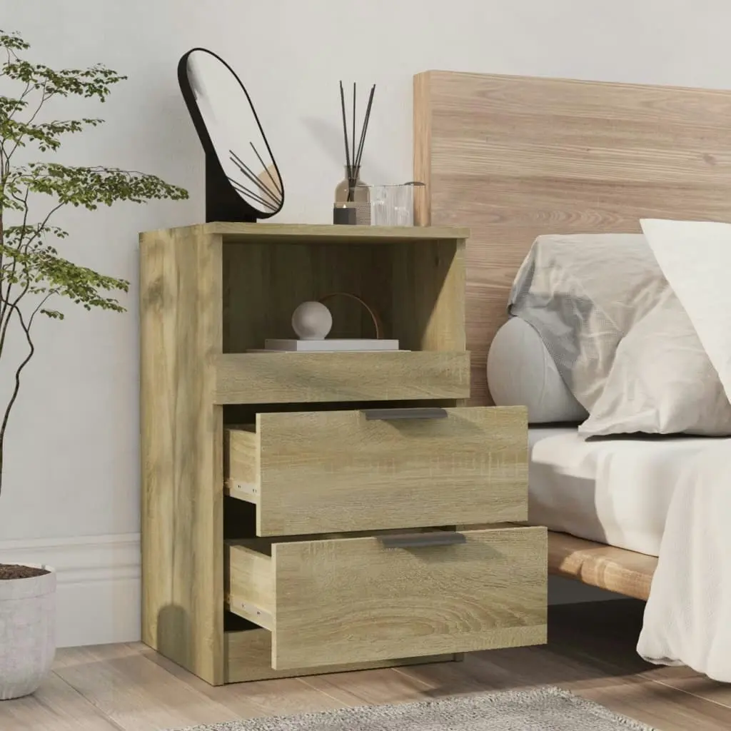 Bedside Cabinet Sonoma Oak Engineered Wood 811238