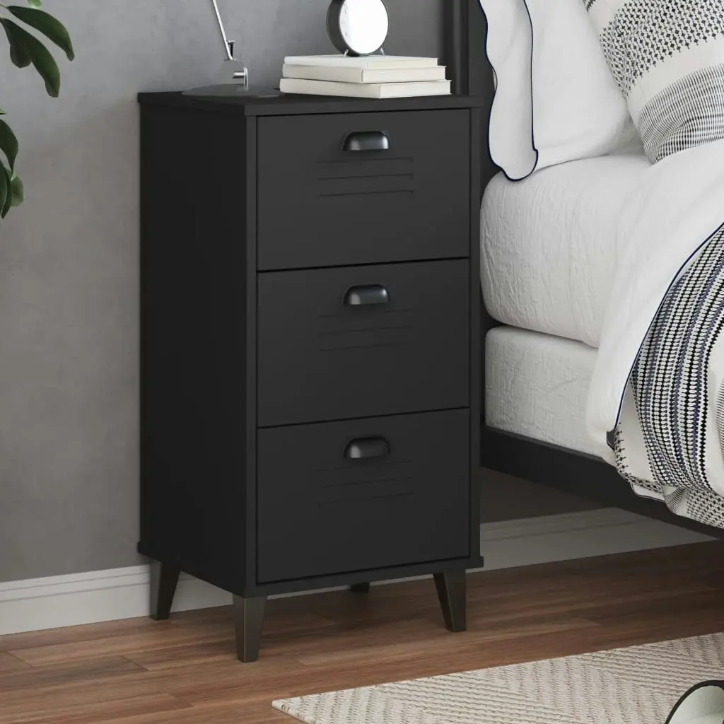 Bedside Cabinet VIKEN Black Engineered Wood 374918