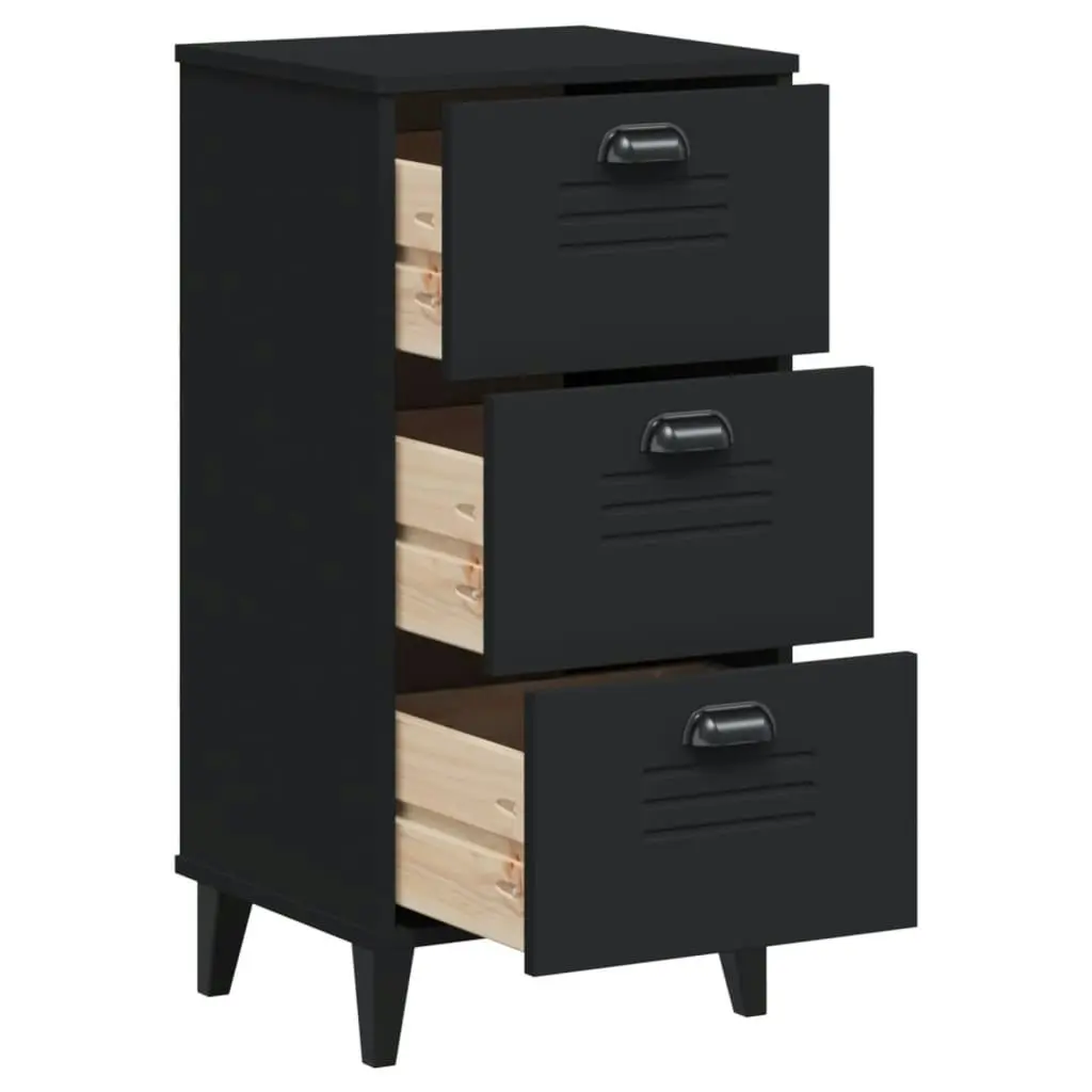 Bedside Cabinet VIKEN Black Engineered Wood 374918