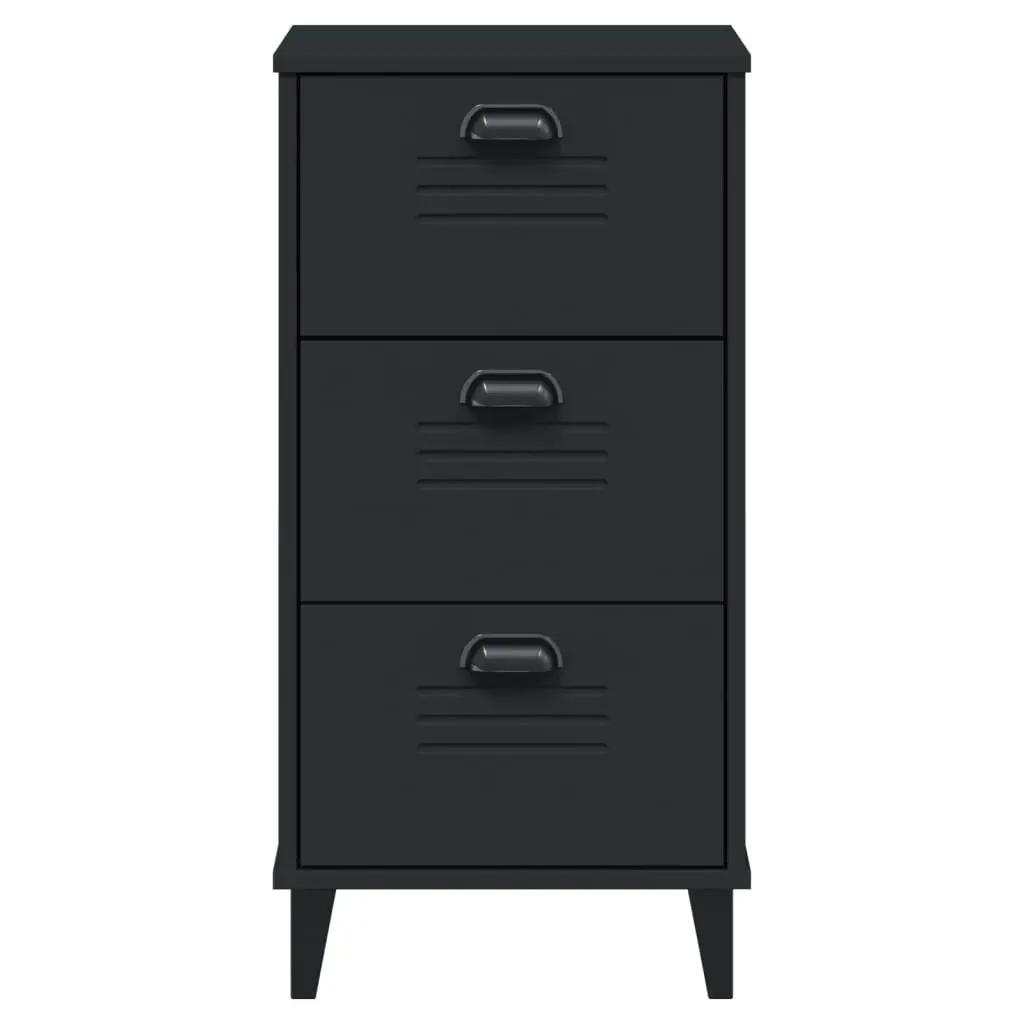 Bedside Cabinet VIKEN Black Engineered Wood 374918