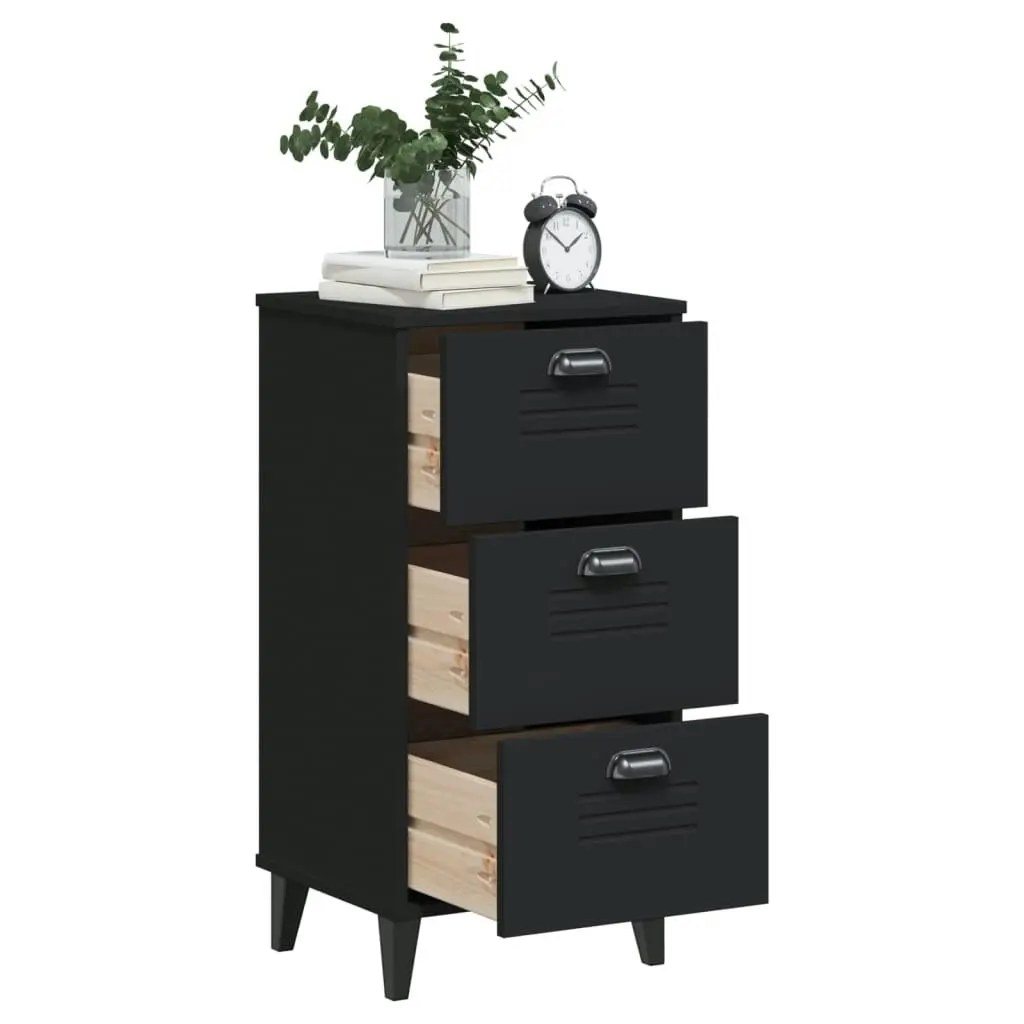 Bedside Cabinet VIKEN Black Engineered Wood 374918