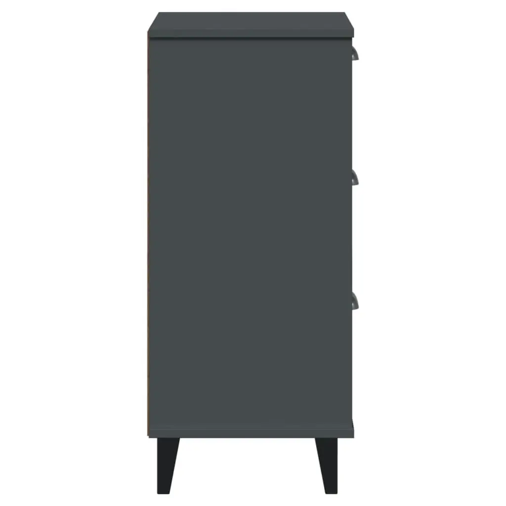 Bedside Cabinet VIKEN Anthracite Grey Engineered Wood 374919