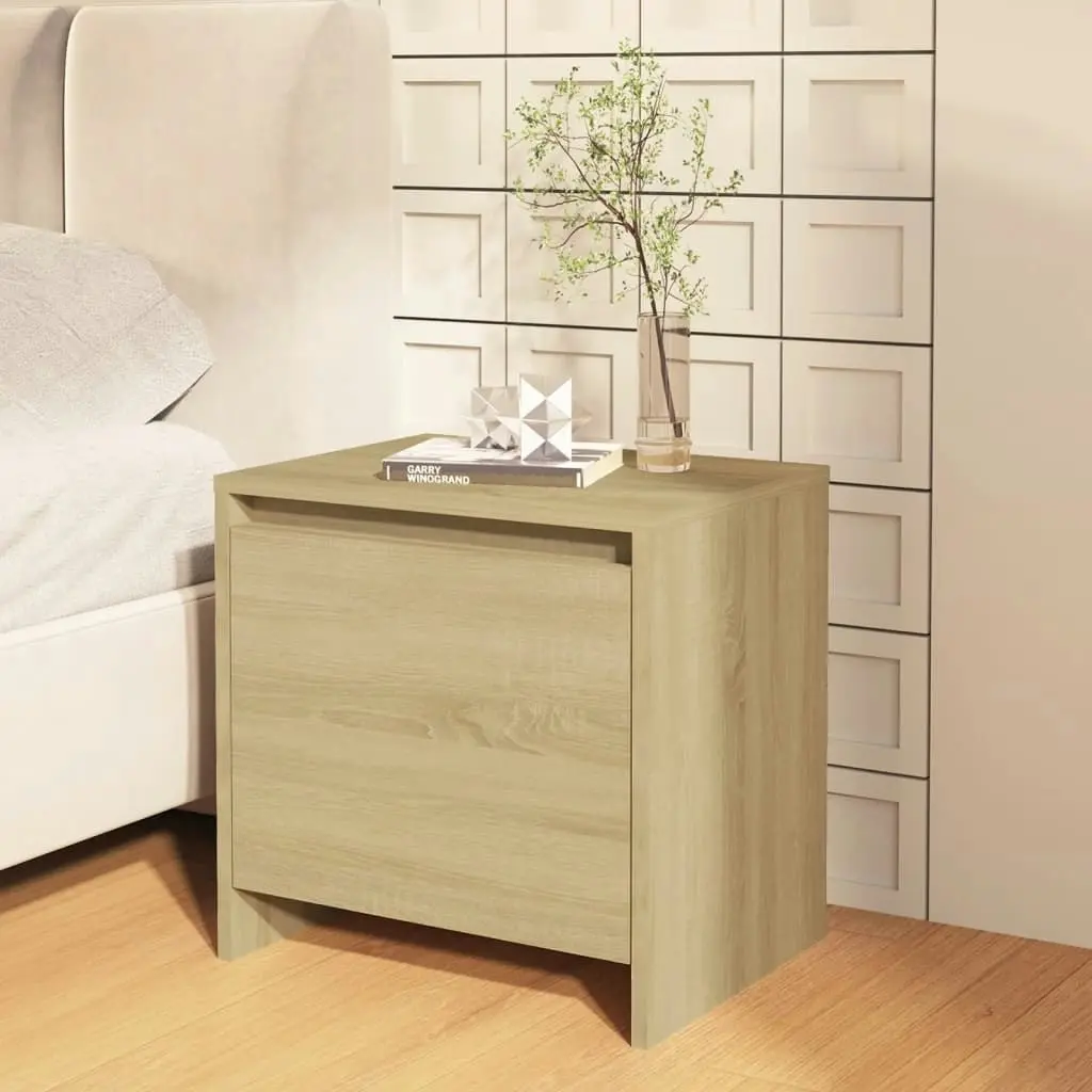 Bedside Cabinet Sonoma Oak 45x34x44.5 cm Engineered Wood 809869