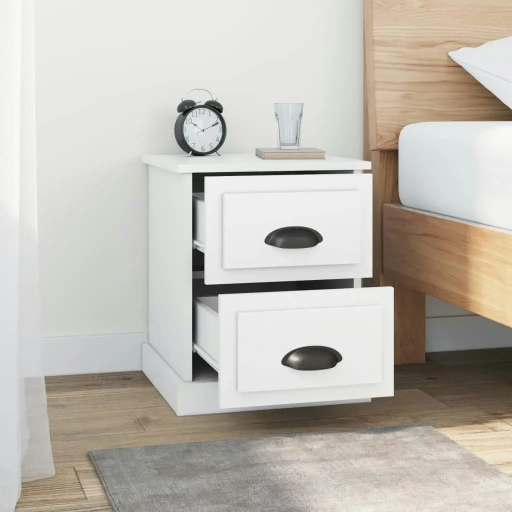 Bedside Cabinet White 39x39x47.5 cm Engineered Wood 816144