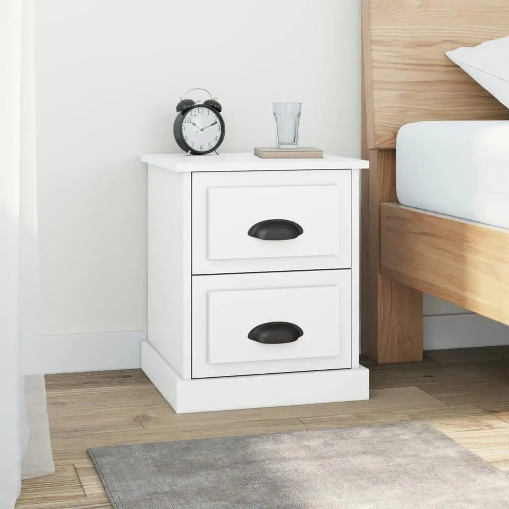 Bedside Cabinet White 39x39x47.5 cm Engineered Wood 816144