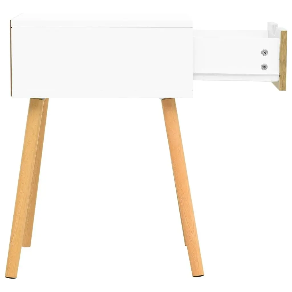 Bedside Cabinet White & Sonoma Oak 40x40x56 cm Engineered Wood 326805