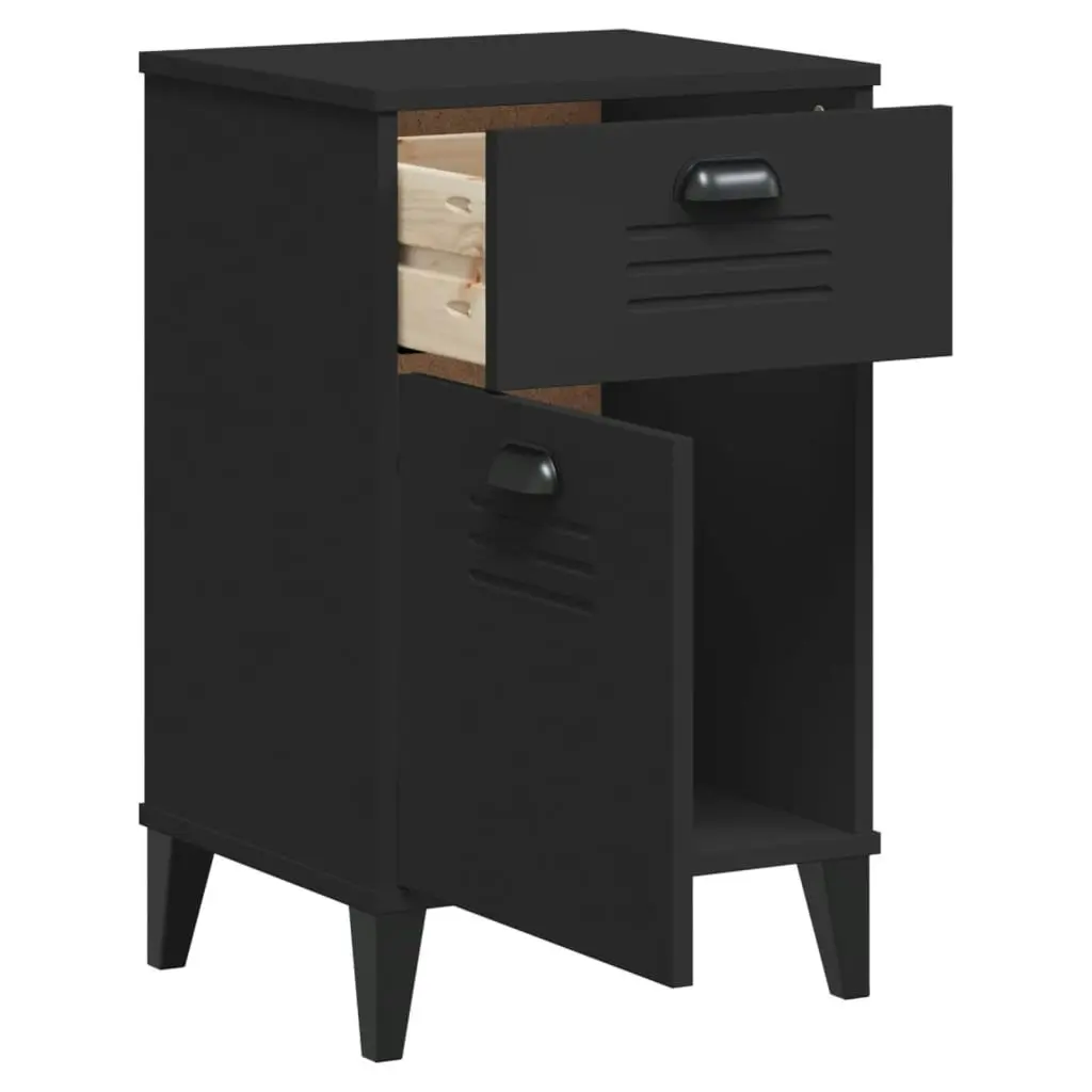 Bedside Cabinet VIKEN Black Engineered Wood 374915