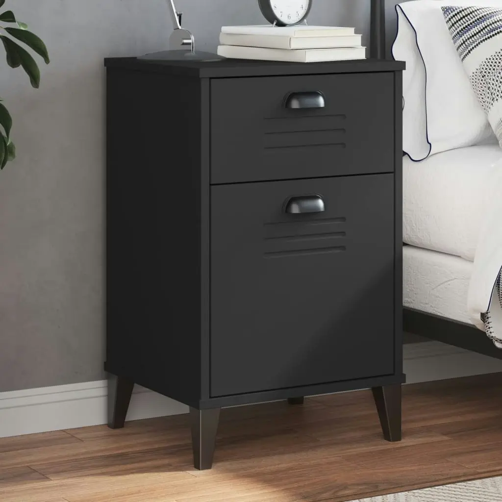 Bedside Cabinet VIKEN Black Engineered Wood 374915