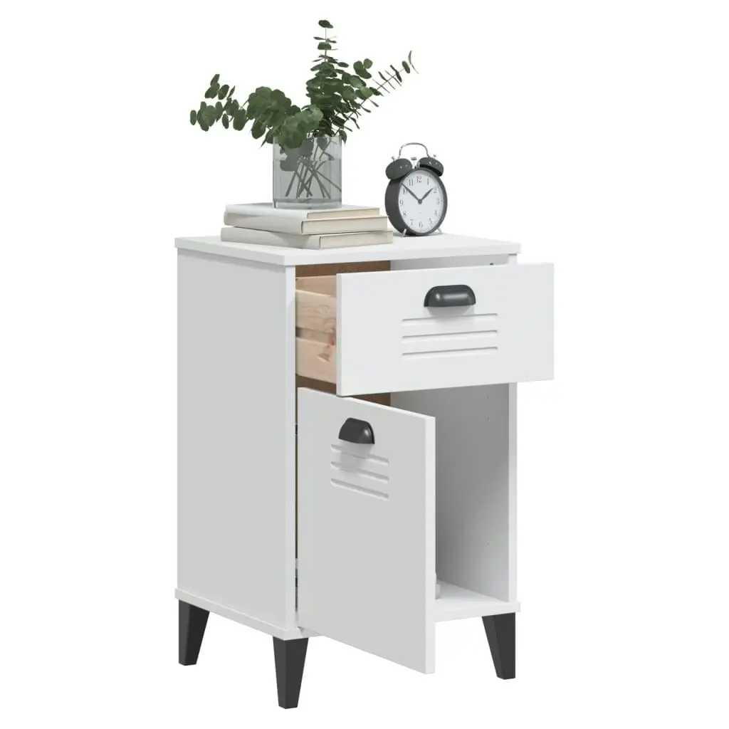 Bedside Cabinet VIKEN White Engineered Wood 374914