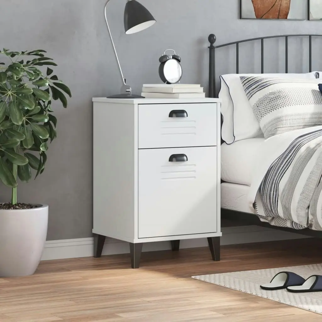 Bedside Cabinet VIKEN White Engineered Wood 374914