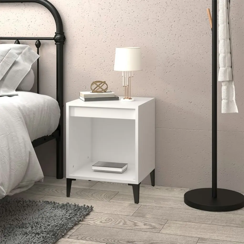 Bedside Cabinet White 40x35x50 cm 821874