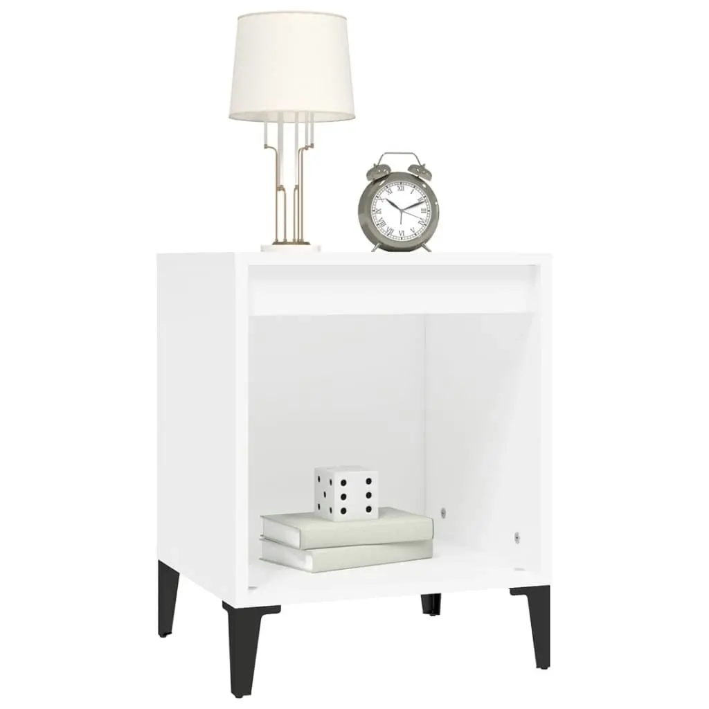 Bedside Cabinet White 40x35x50 cm 821874