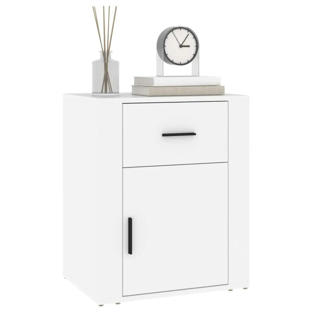 Bedside Cabinet White 50x36x60 cm Engineered Wood 816720