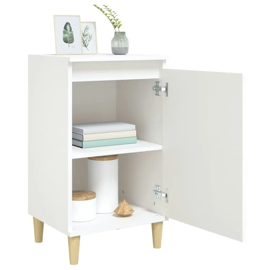 Bedside Cabinet White 40x35x70 cm Engineered Wood 819628