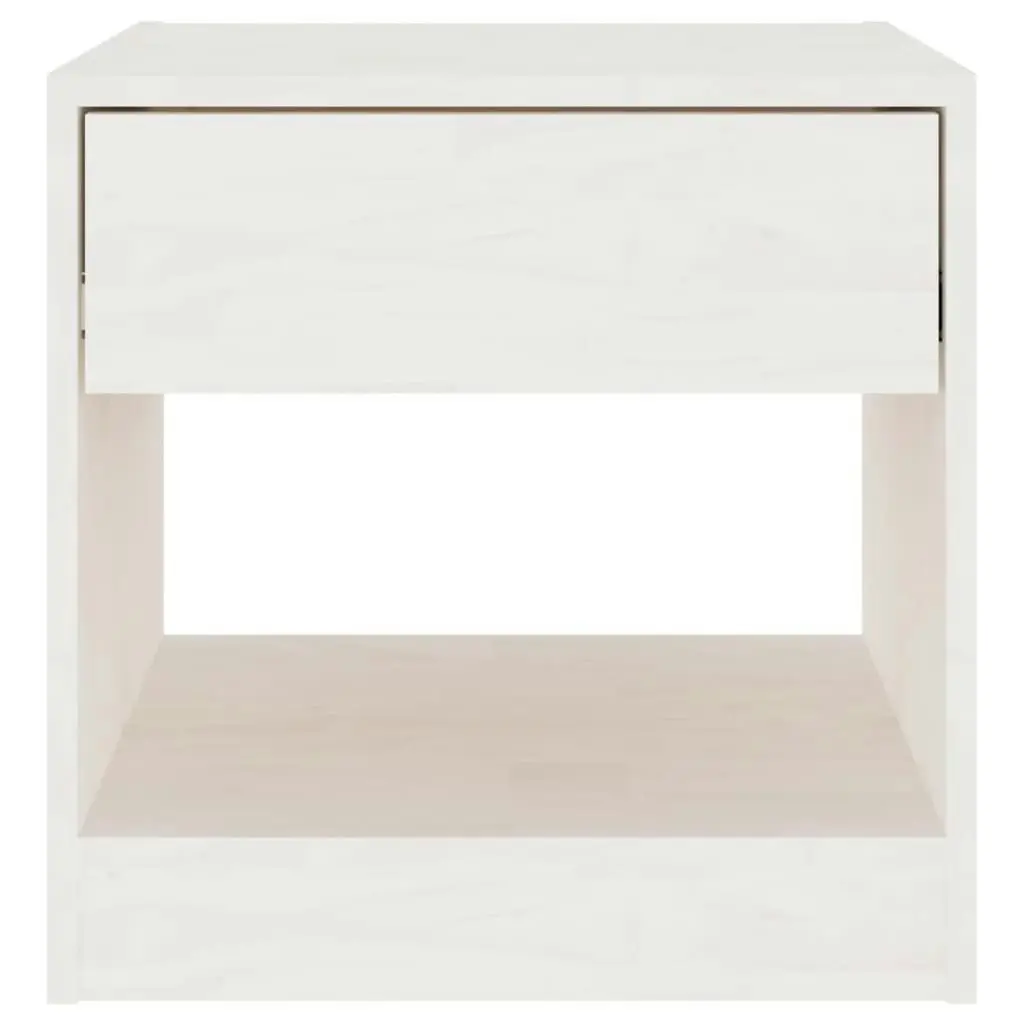 Bedside Cabinet White 40x31x40 cm Solid Pinewood 808065