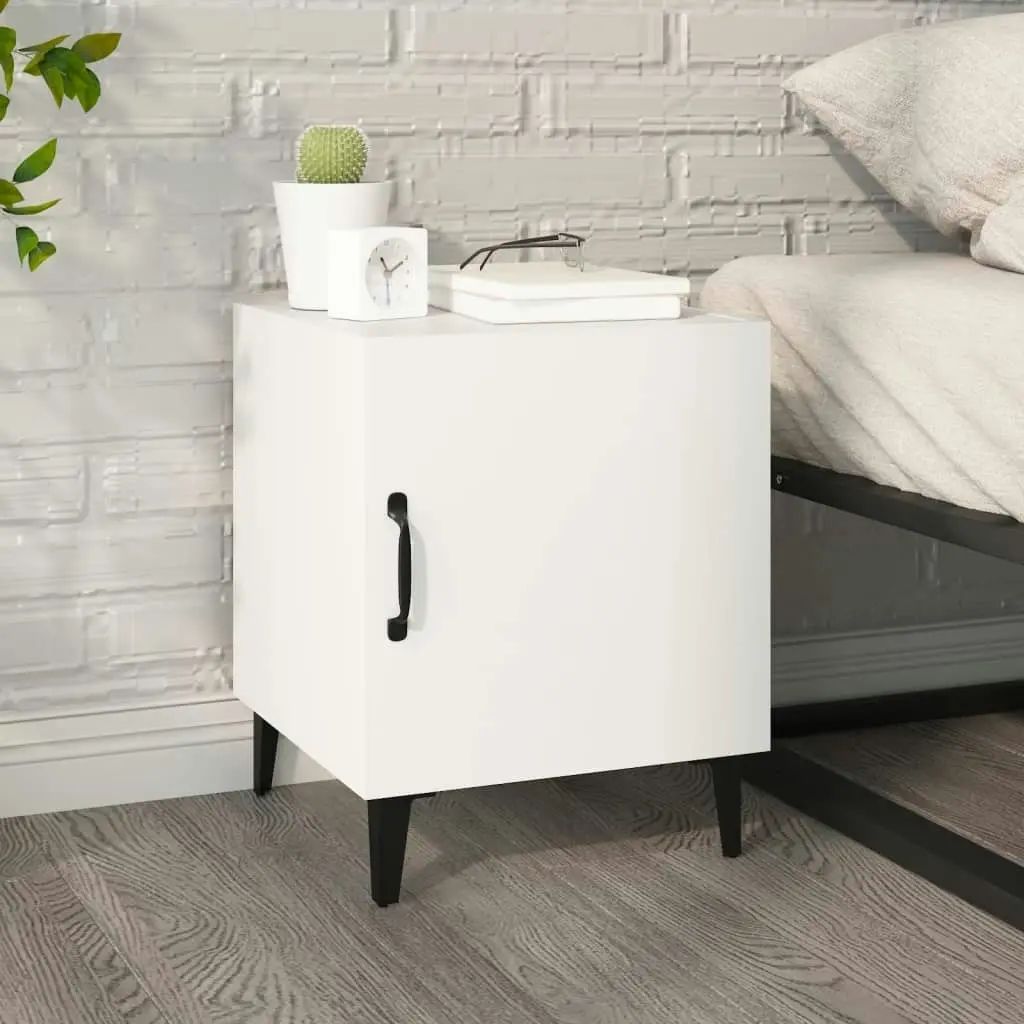 Bedside Cabinet White Engineered Wood 812060