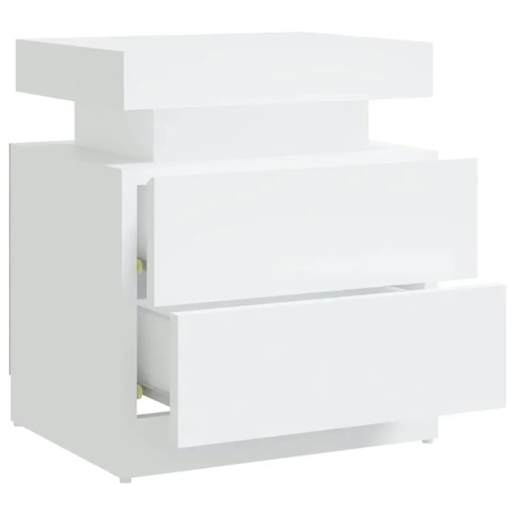 Bedside Cabinet White 45x35x52 cm Engineered Wood 326849