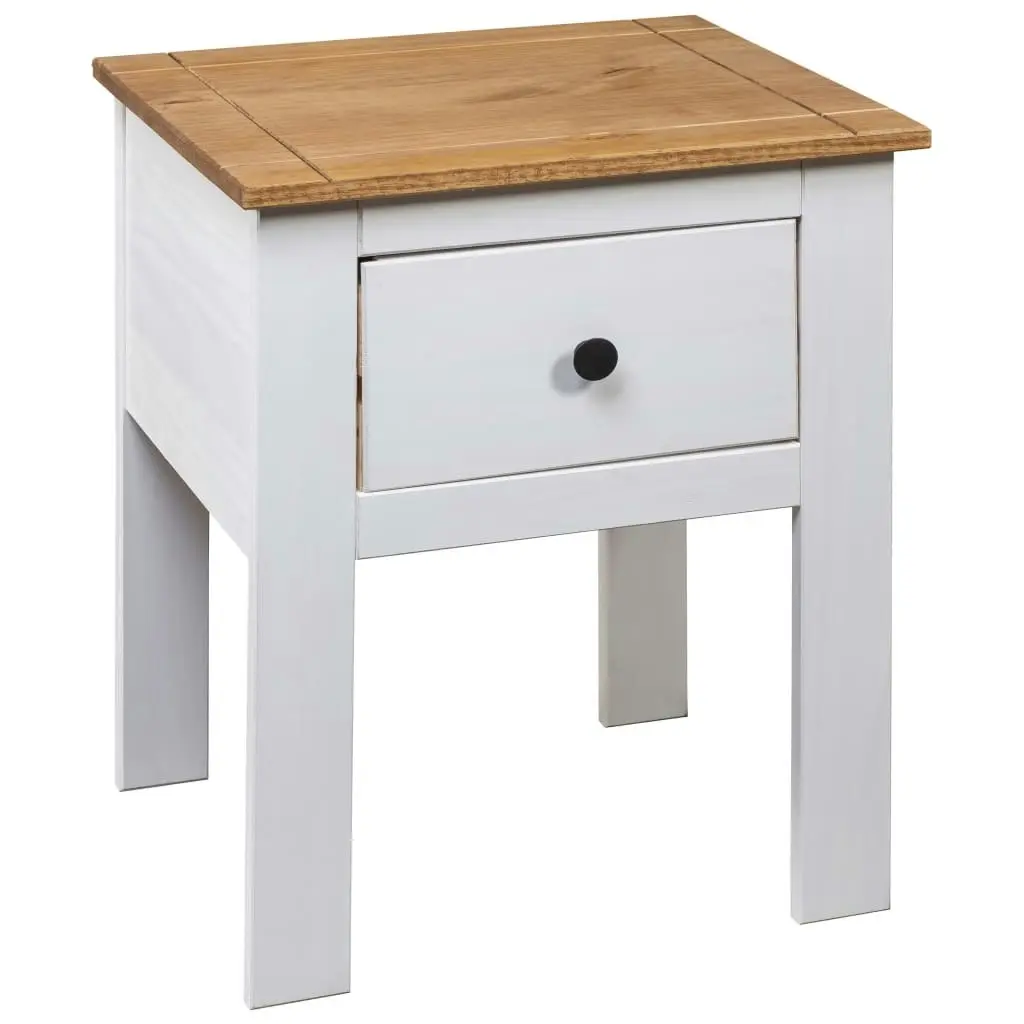 Bedside Cabinet White 46x40x57 cm Pine Panama Range 282693