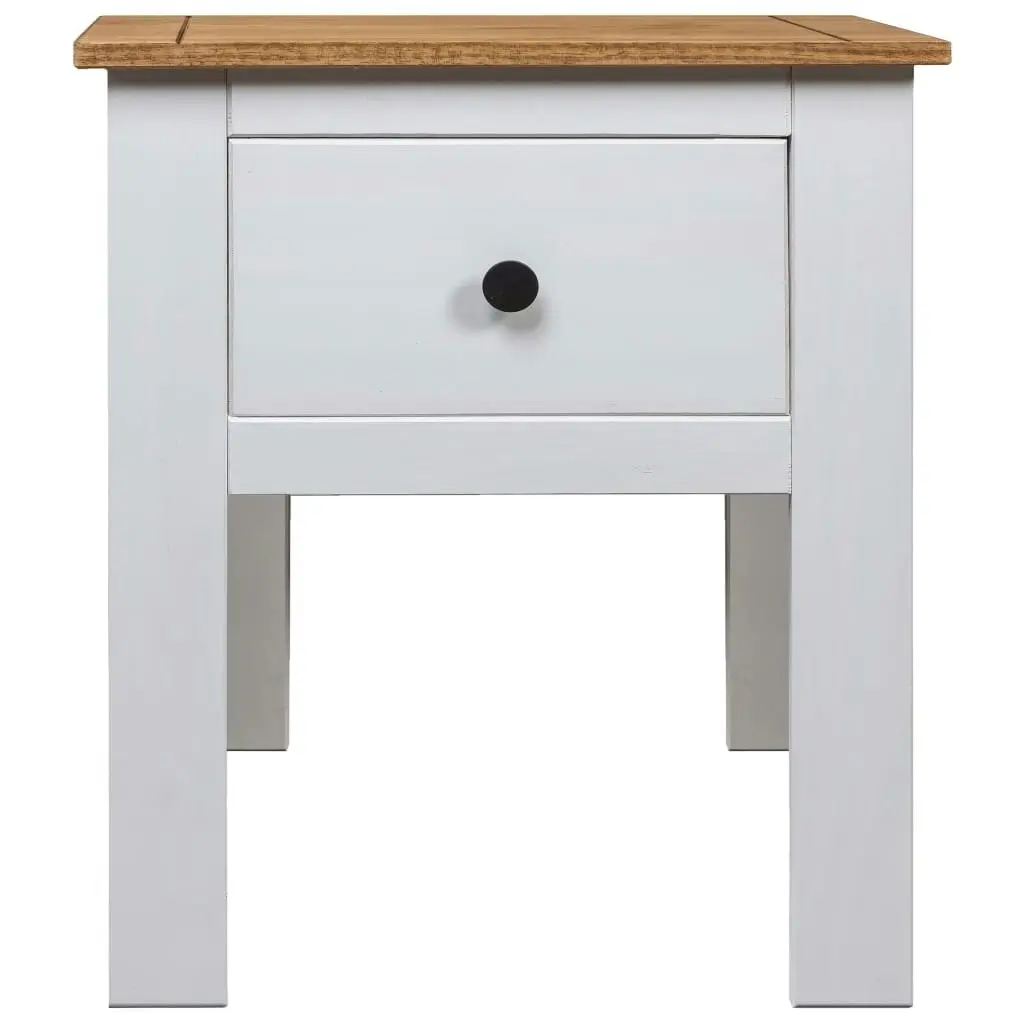 Bedside Cabinet White 46x40x57 cm Pine Panama Range 282693