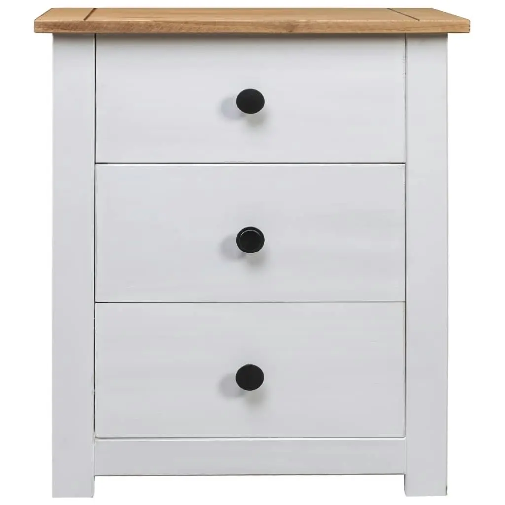 Bedside Cabinet White 46x40x57 cm Pinewood Panama Range 282654