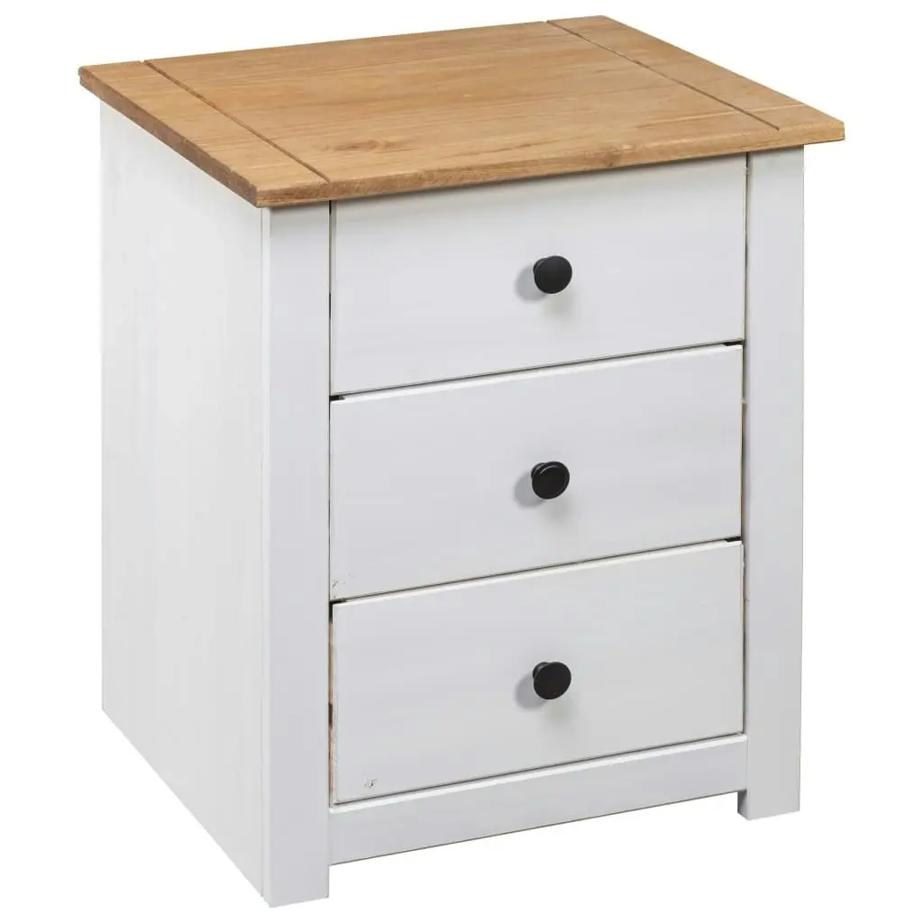 Bedside Cabinet White 46x40x57 cm Pinewood Panama Range 282654