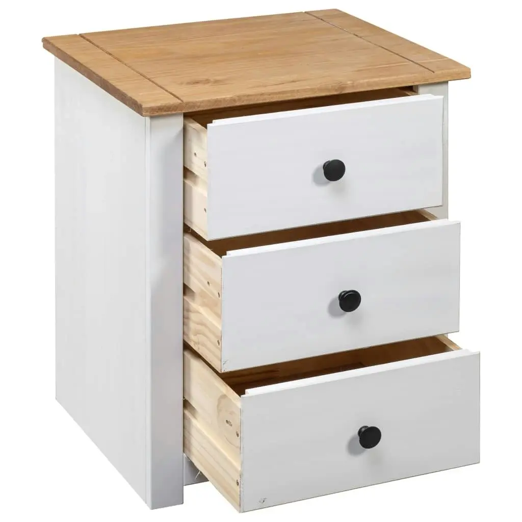 Bedside Cabinet White 46x40x57 cm Pinewood Panama Range 282654