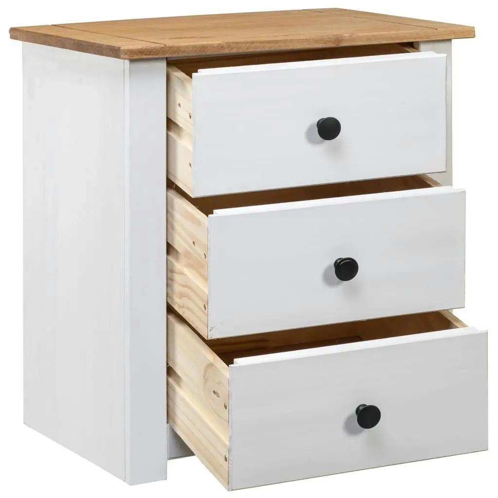 Bedside Cabinet White 46x40x57 cm Pinewood Panama Range 282654