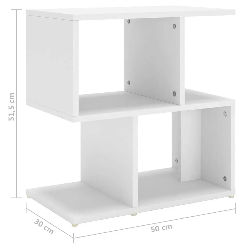 Bedside Cabinet White 50x30x51.5 cm Engineered Wood 806364