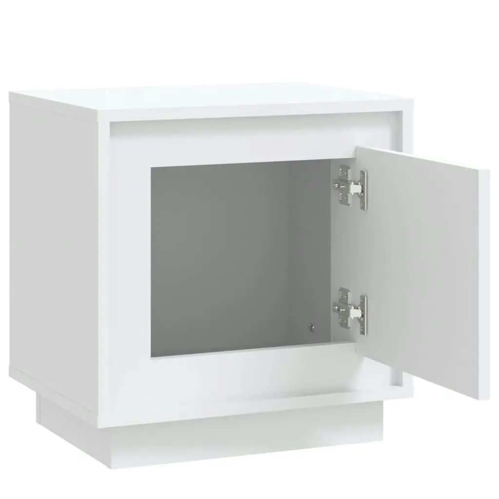 Bedside Cabinet White 44x35x45 cm Engineered Wood 819836