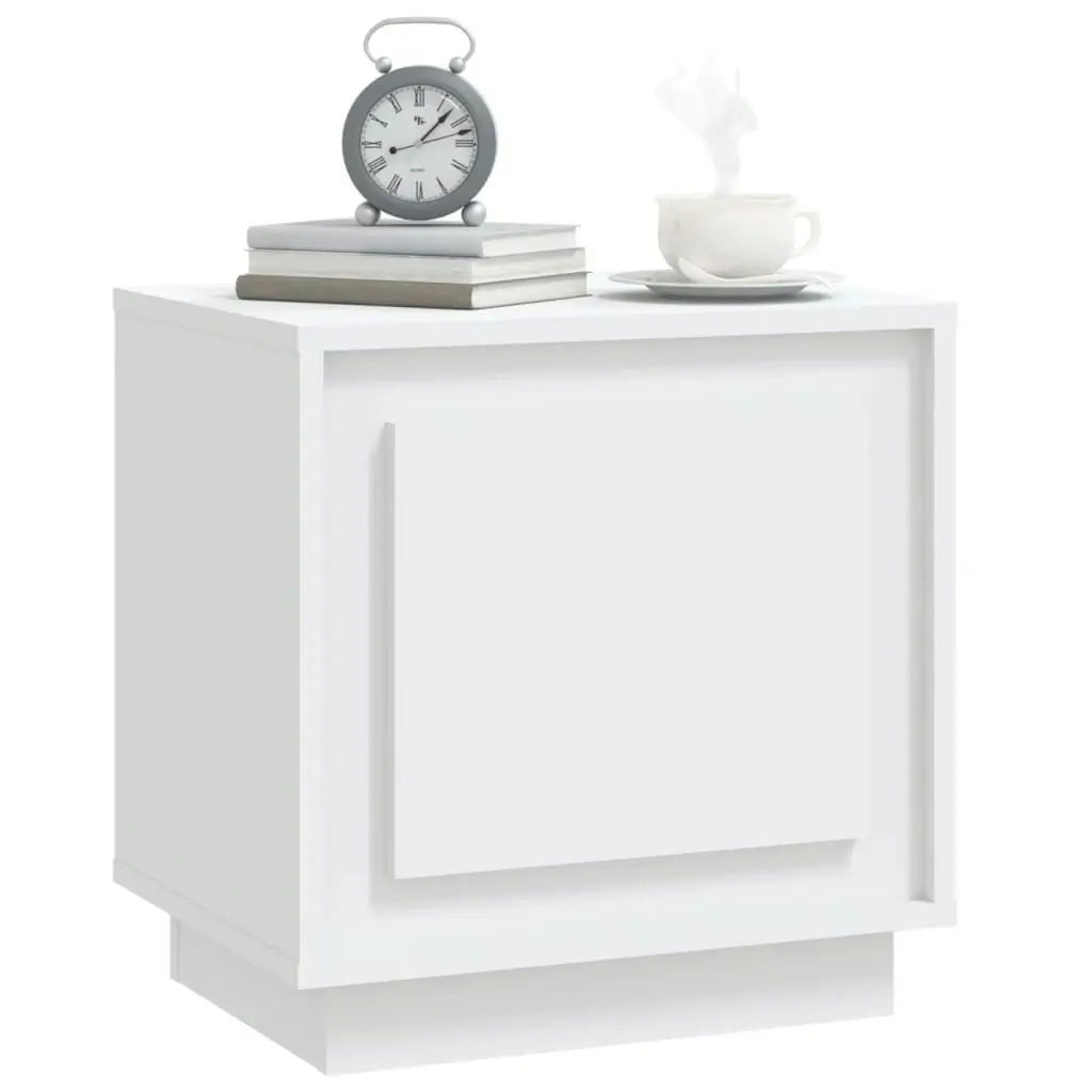 Bedside Cabinet White 44x35x45 cm Engineered Wood 819836