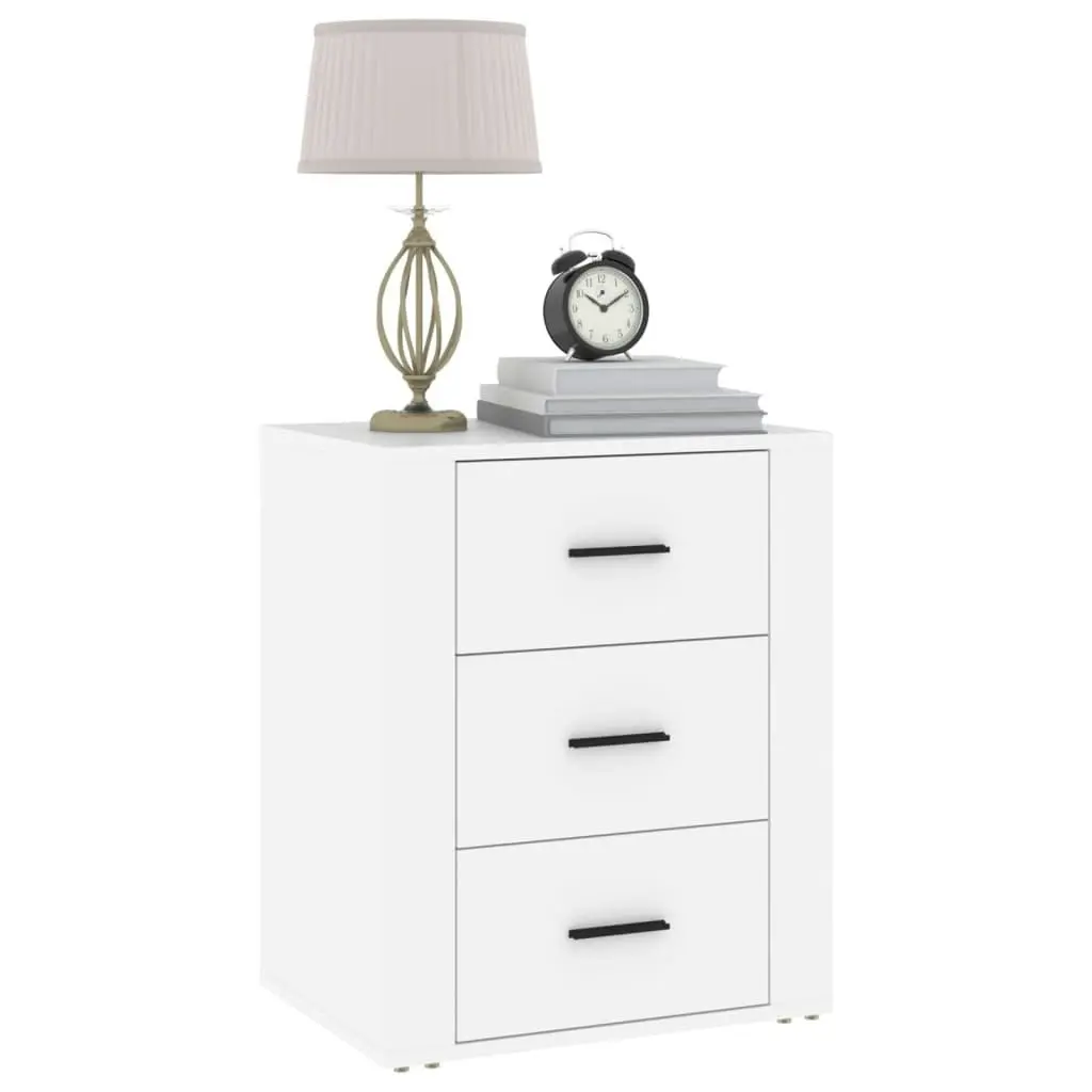 Bedside Cabinet White 50x36x60 cm Engineered Wood 816712