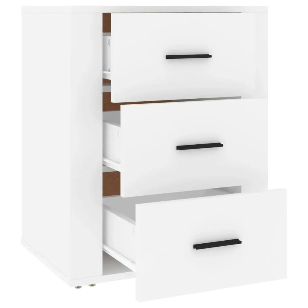 Bedside Cabinet White 50x36x60 cm Engineered Wood 816712