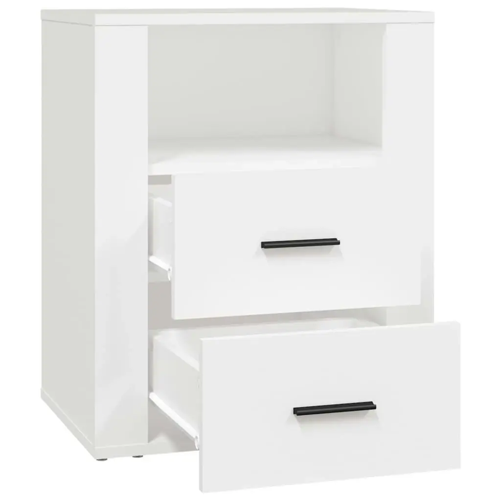 Bedside Cabinet White 50x36x60 cm Engineered Wood 816728