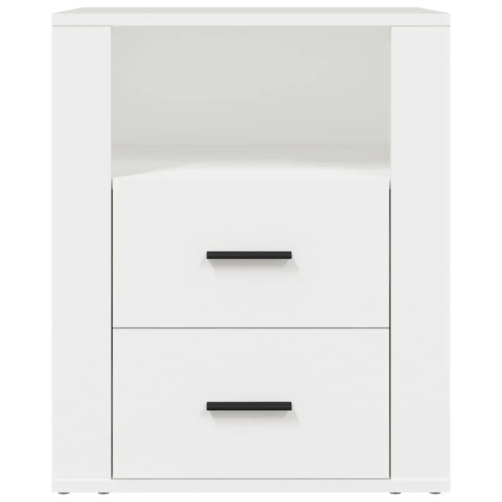 Bedside Cabinet White 50x36x60 cm Engineered Wood 816728