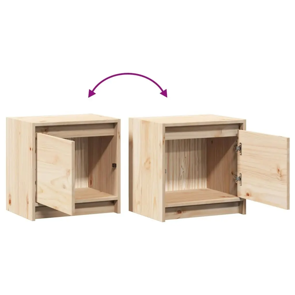 Bedside Cabinets 2 pcs 40x30.5x40 cm Solid Pinewood 808114