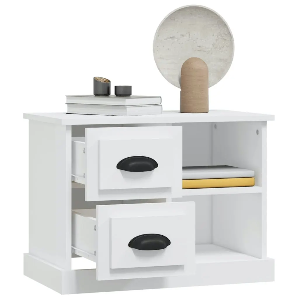 Bedside Cabinet White 60x35.5x45 cm 816368