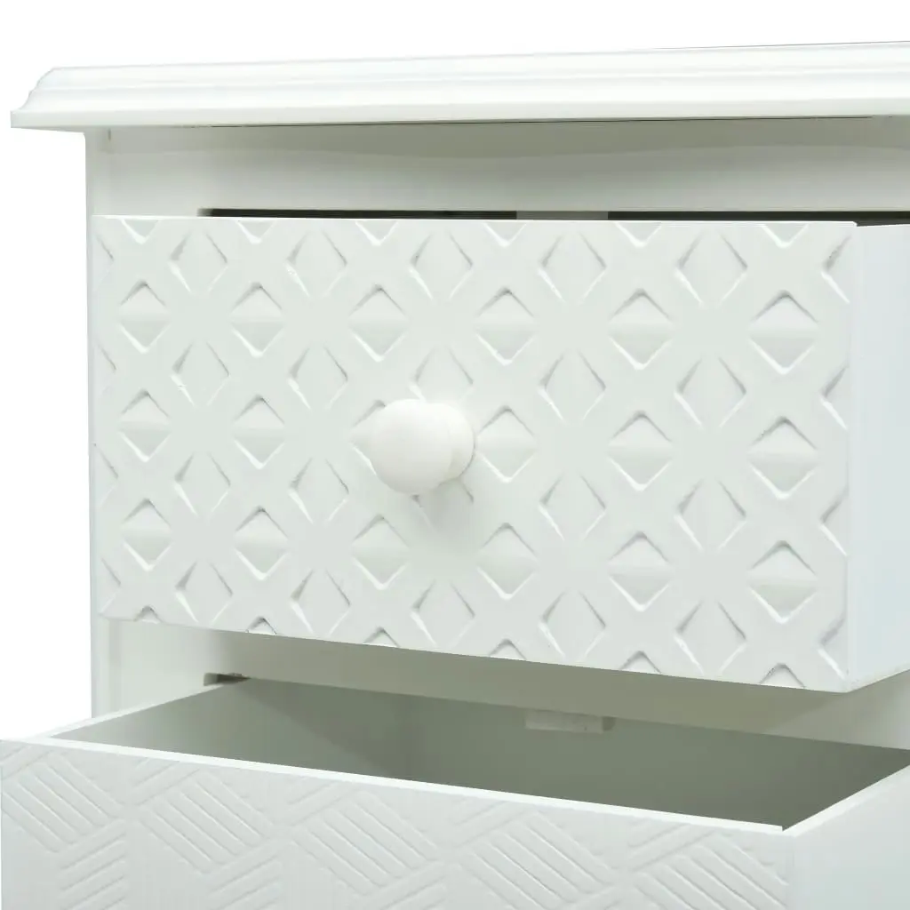 Bedside Cabinet White 43x32x65 cm MDF 285774