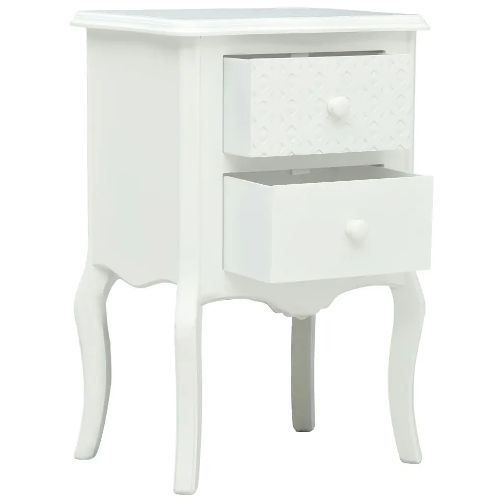 Bedside Cabinet White 43x32x65 cm MDF 285774