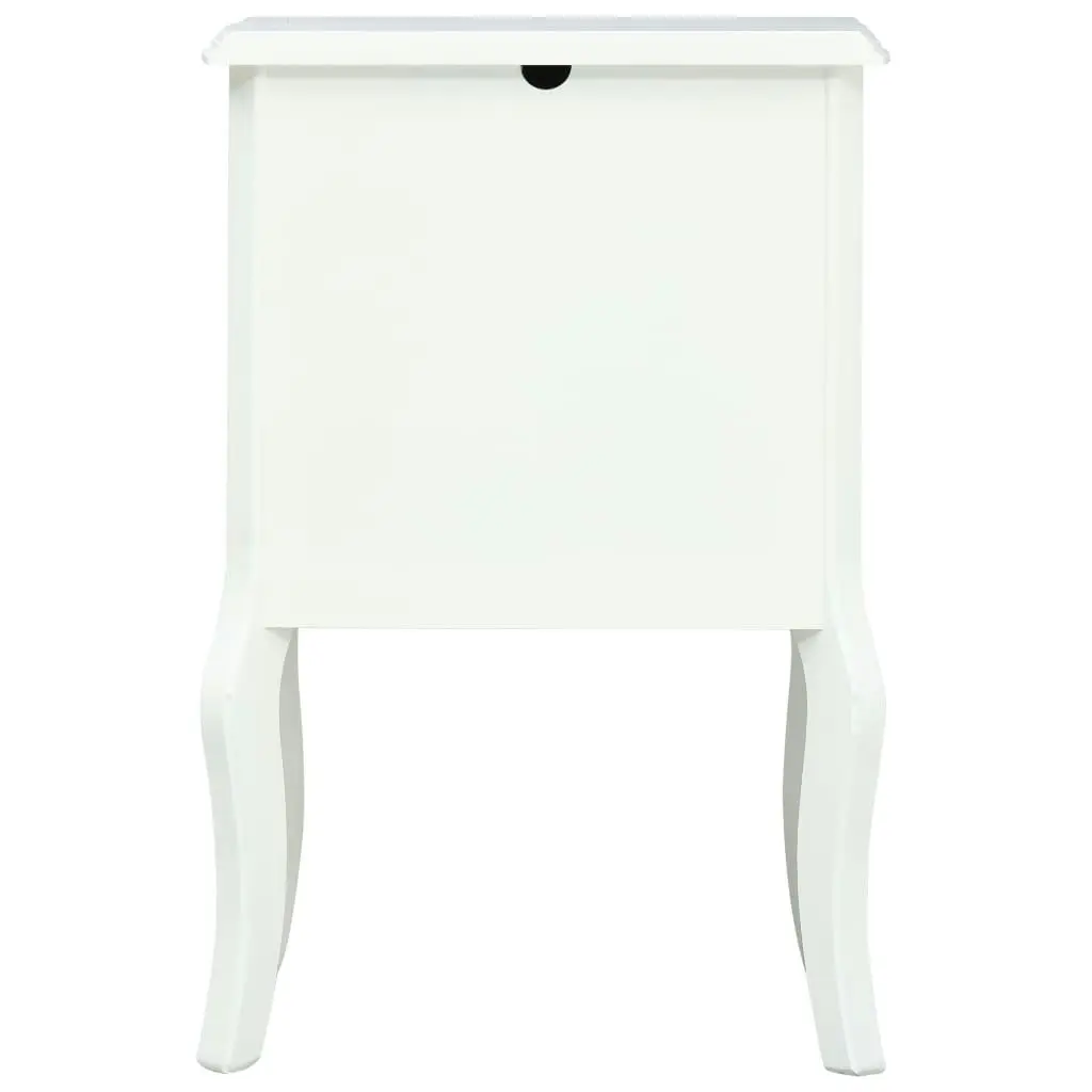 Bedside Cabinet White 43x32x65 cm MDF 285774