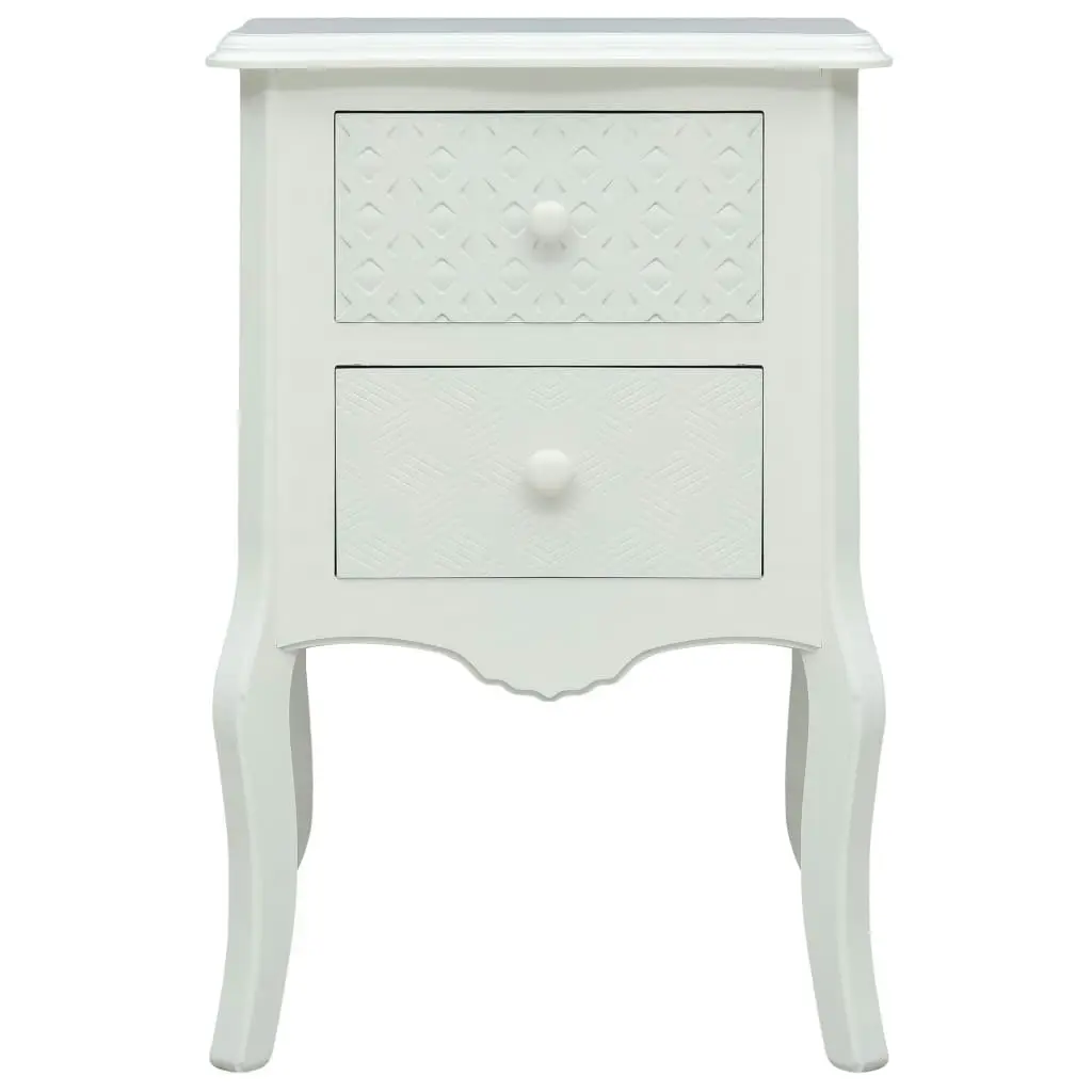 Bedside Cabinet White 43x32x65 cm MDF 285774