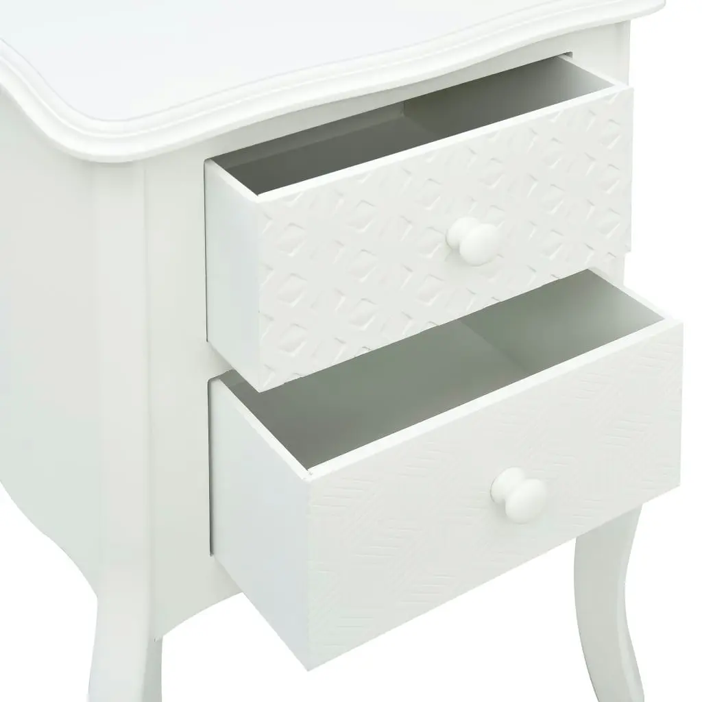 Bedside Cabinet White 43x32x65 cm MDF 285774