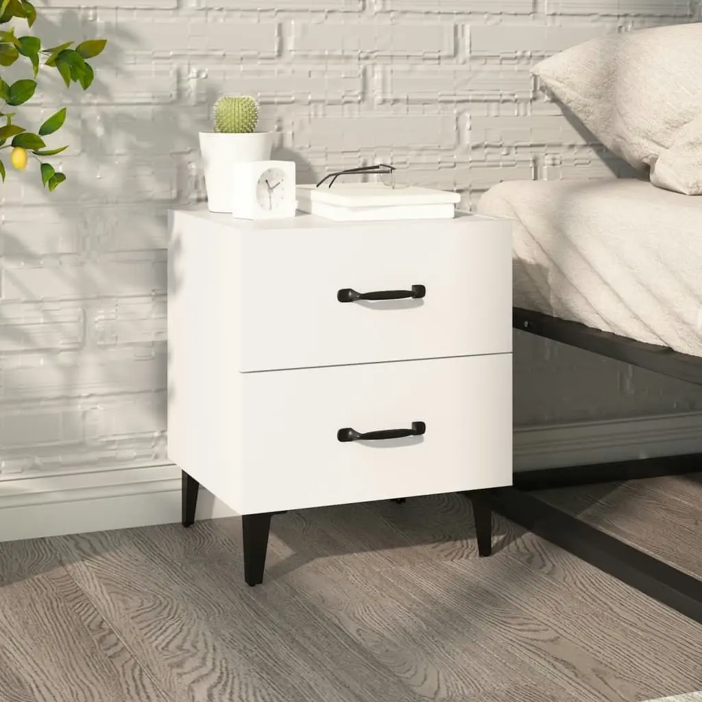 Bedside Cabinet White 40x35x47.5 cm 811988