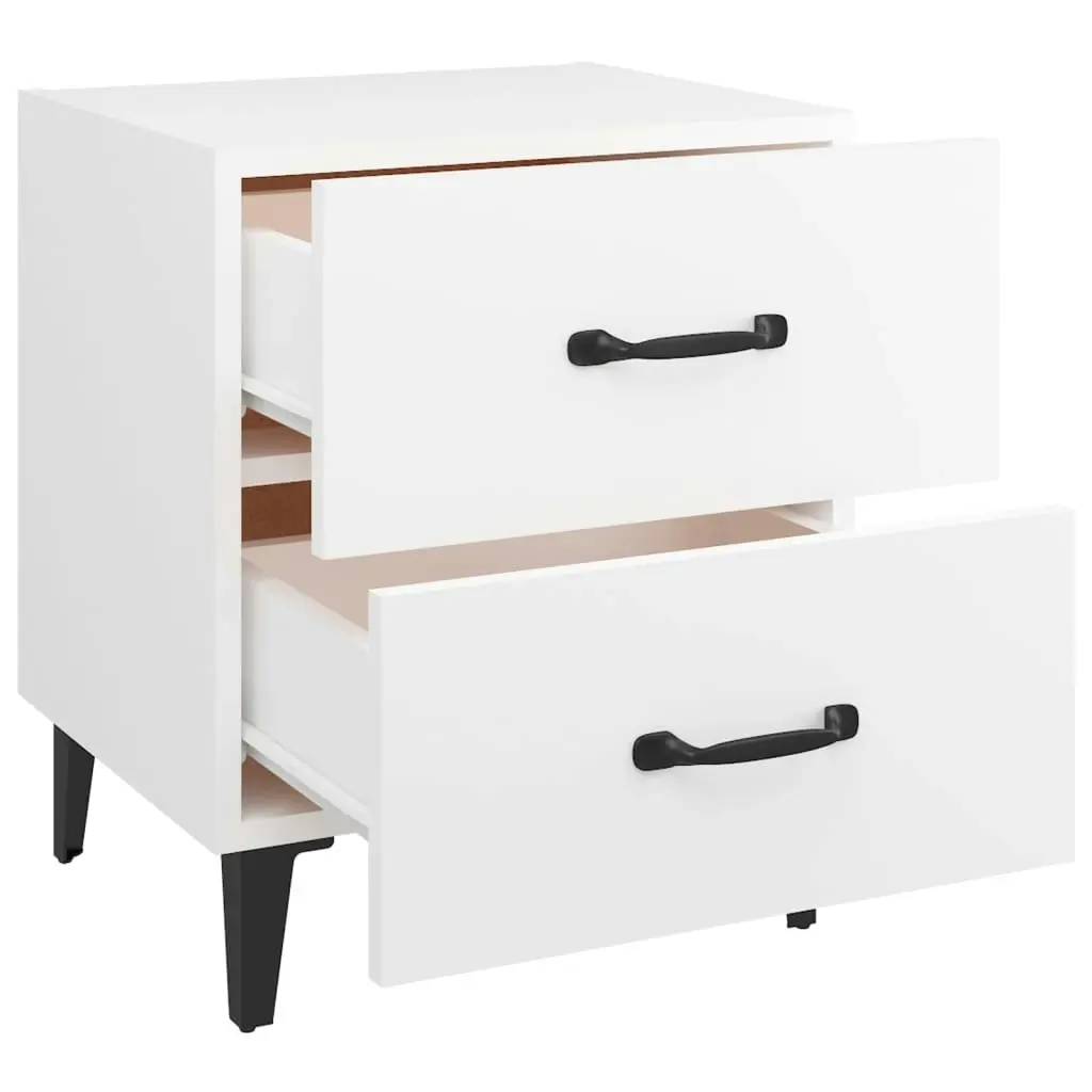 Bedside Cabinet White 40x35x47.5 cm 811988