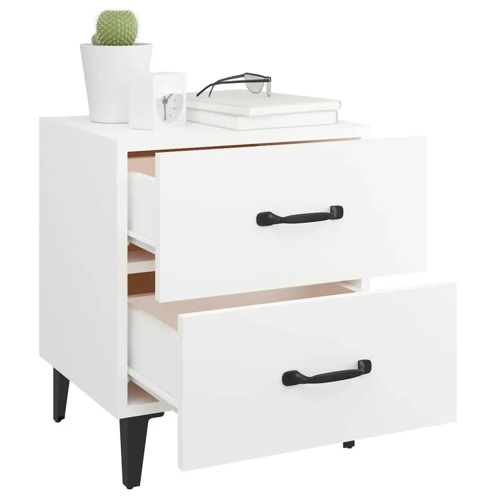 Bedside Cabinet White 40x35x47.5 cm 811988