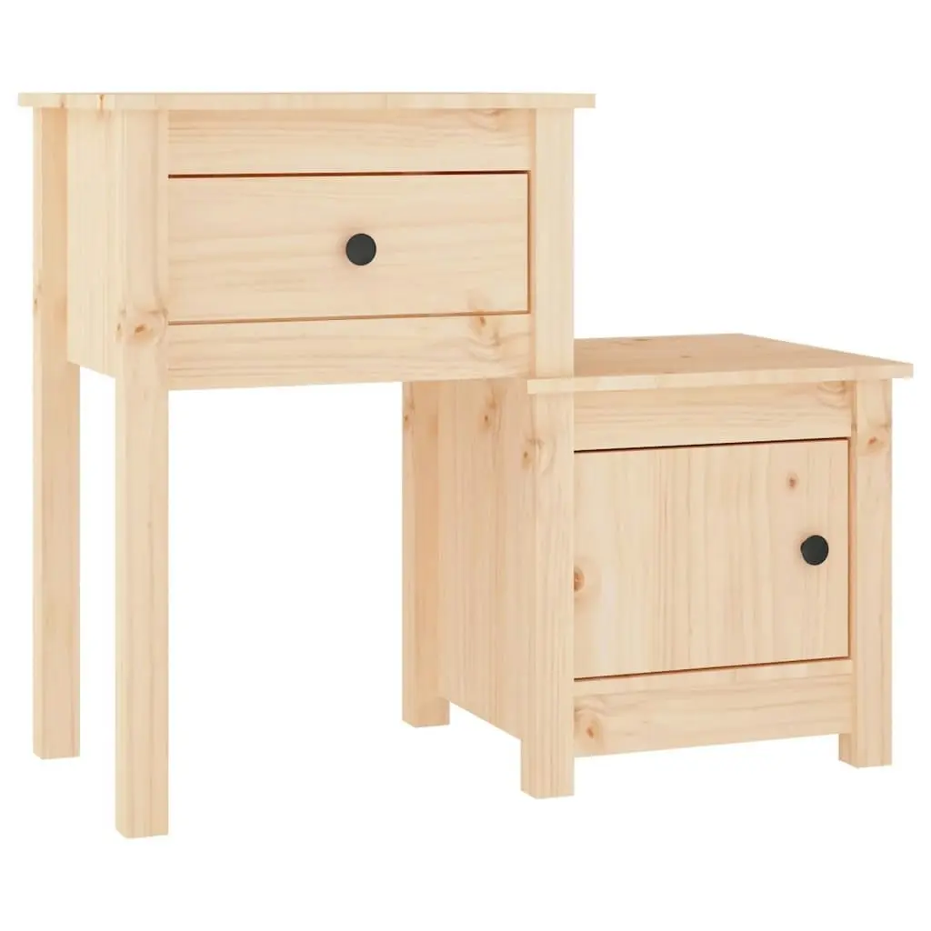 Bedside Cabinets 2 pcs 79.5x38x65.5 cm Solid Wood Pine 814540