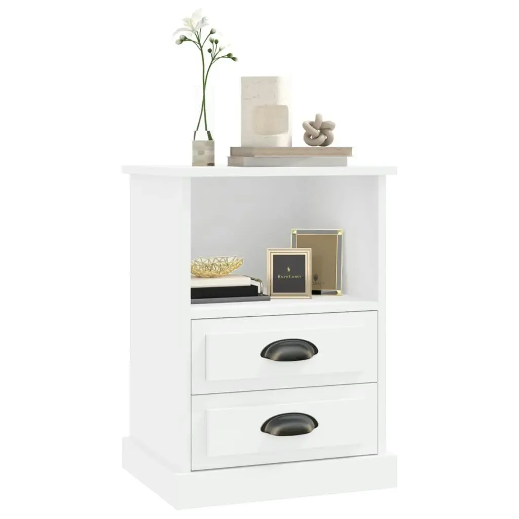 Bedside Cabinet White 43x36x60 cm 816328